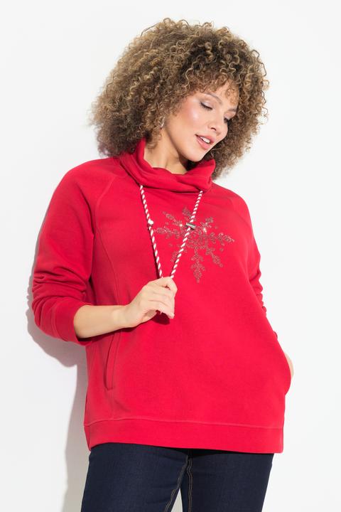Produktbild Ulla Popken Sweatshirt, Eisstern, Stehkragen, Taschen, Langarm (42, 44)