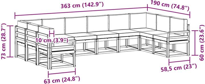 Image du produit vidaXL Outdoor-Sofa