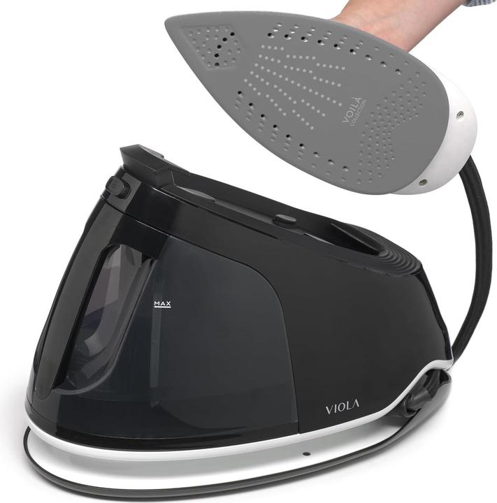 Actual product image Viola Dampfbügeleisen mit Dauerbeladung, 8 Bar Druck, Anti-Kalk, automatische Programme (400 g/min)
