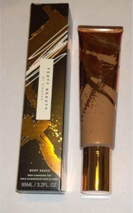 Actual product image Fenty Beauty Body Sauce Luminous Tint 02 Hunnie Hunnie - New in Box (02 Hunnie Hunnie, Highlighter)