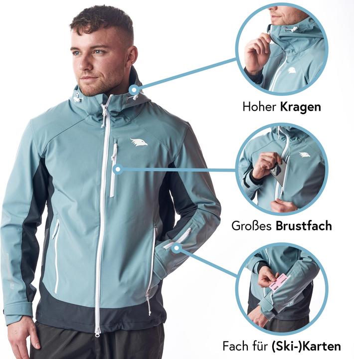 Produktbild Valkental Funktionale & reflektierende Softshelljacke für Outdooraktivitäten - Herren (S)