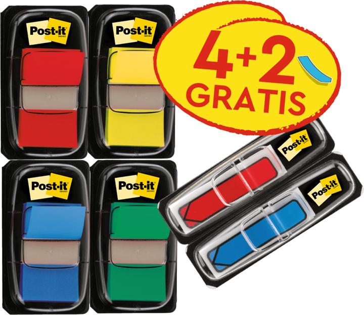 Productafbeelding Post-it Paginamarker Index twee maten (43.20 x 25.40 mm)