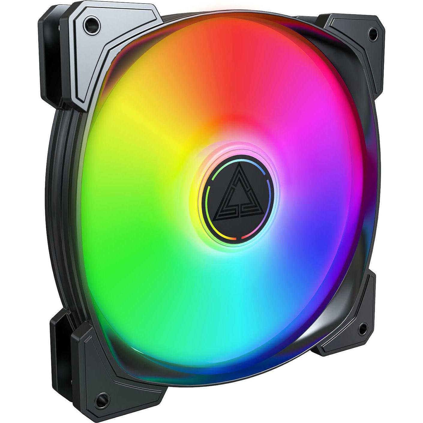 Montech HP140 ARGB PWM Black (140 mm, 1 x), PC Lüfter, Schwarz