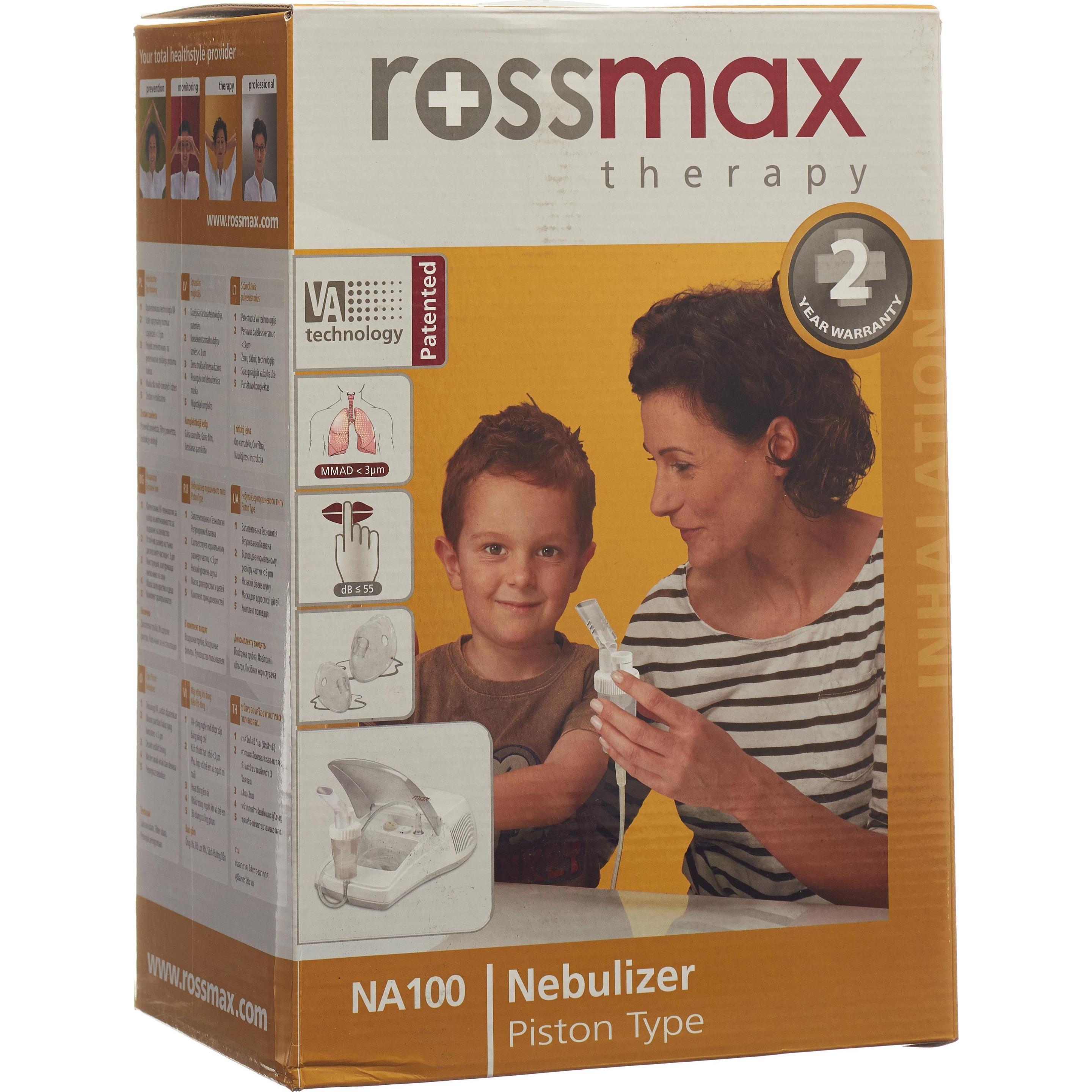 Rossmax, Inhalator, Inhalationsgerät inklusiv Vernebler-Set für Erwachsene und Kinder NA100