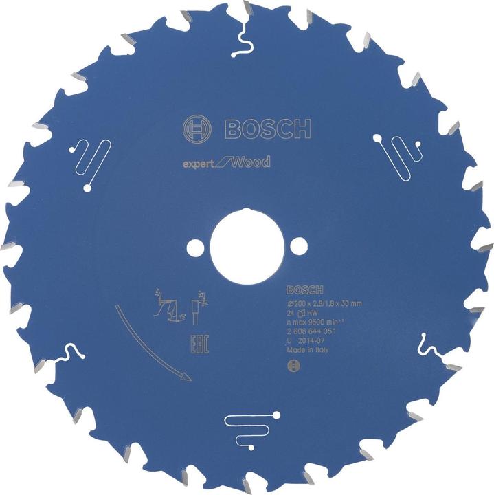 Produktbild Bosch Professional Zubehör Kreissägeblatt Expert for Wood, 200 x 30 x 2,8 mm, 24
