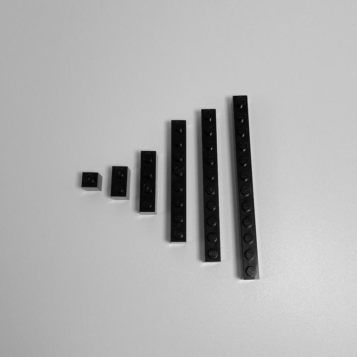 Image du produit LEGO briques noir 1-rang mélangé - NOUVEAU! quantité 100x (LEGO Classic)