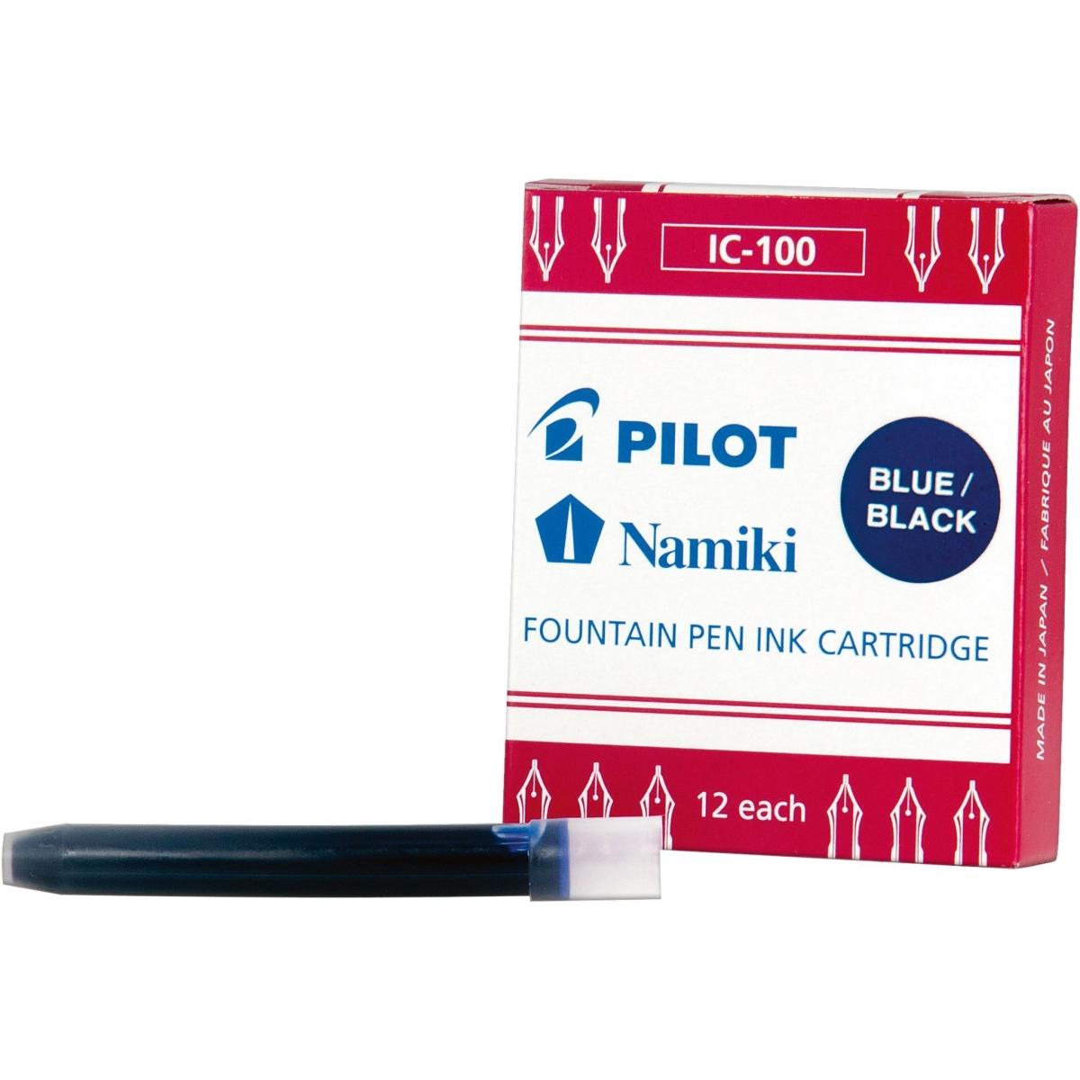 Pilot, Ersatzpatrone, Tintenpatrone Namiki blau-schwarz (Tintenfass, Blau)