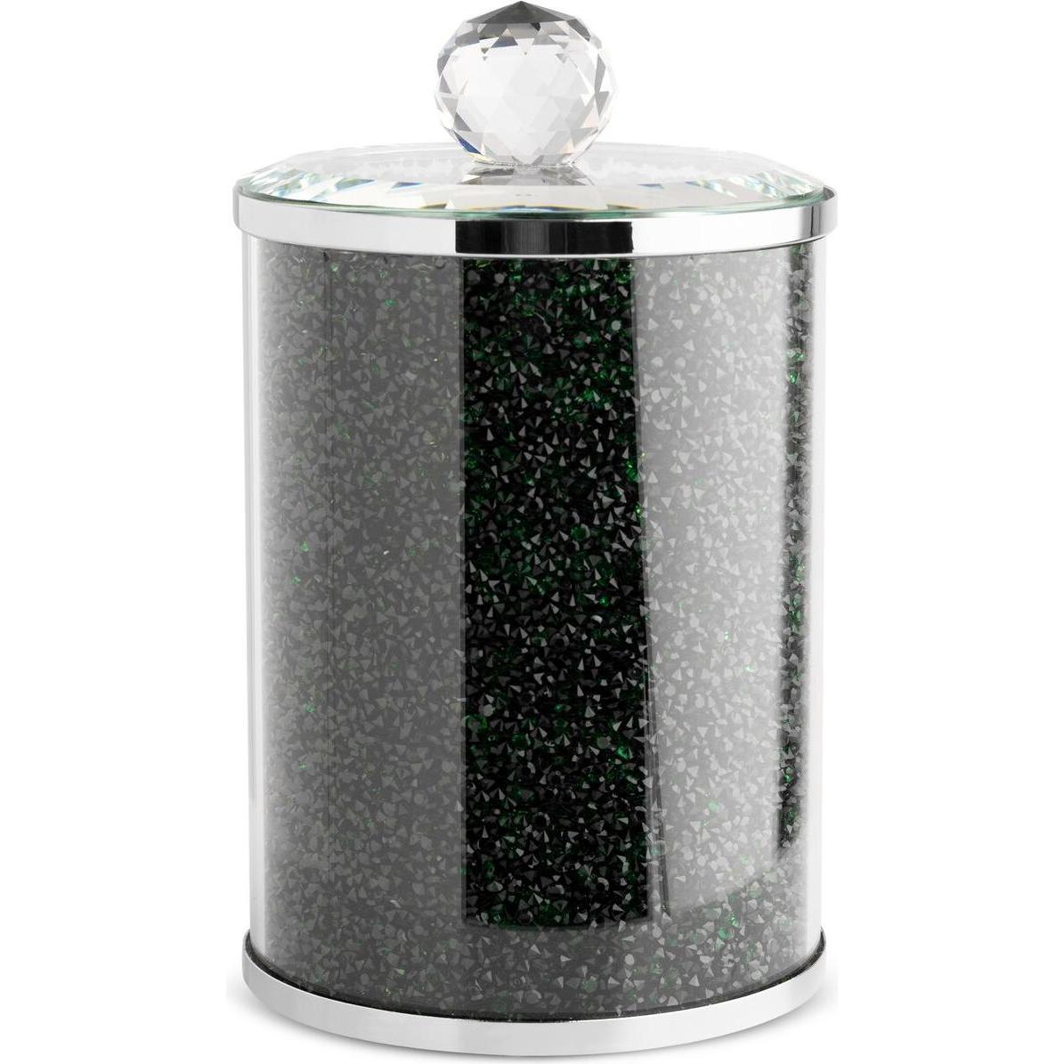 Eurofirany, Vase, C / VENTOSA / POJ / 05 10X10X17 Grün + Schwarz (1 x)