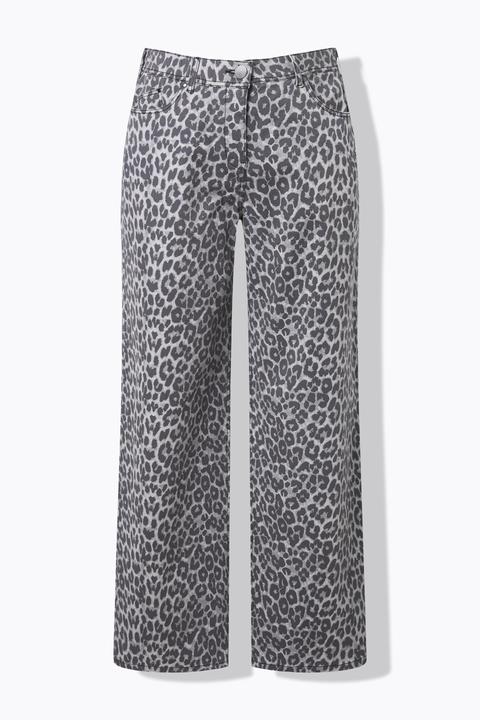 Actual product image Ulla Popken Leopard Print Stretch Fit Jeans (30)