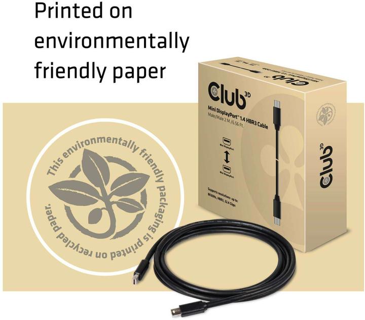 Image du produit Club 3D Mini DisplayPort — Mini DisplayPort (2 m)