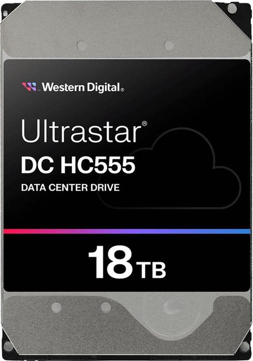 Actual product image WD Ultrastar DC HC555 3.5inch 26.1 18TB 512 7200RPM SAS ULTRA 512E SE P3 DC (18 TB, 3.5", CMR)
