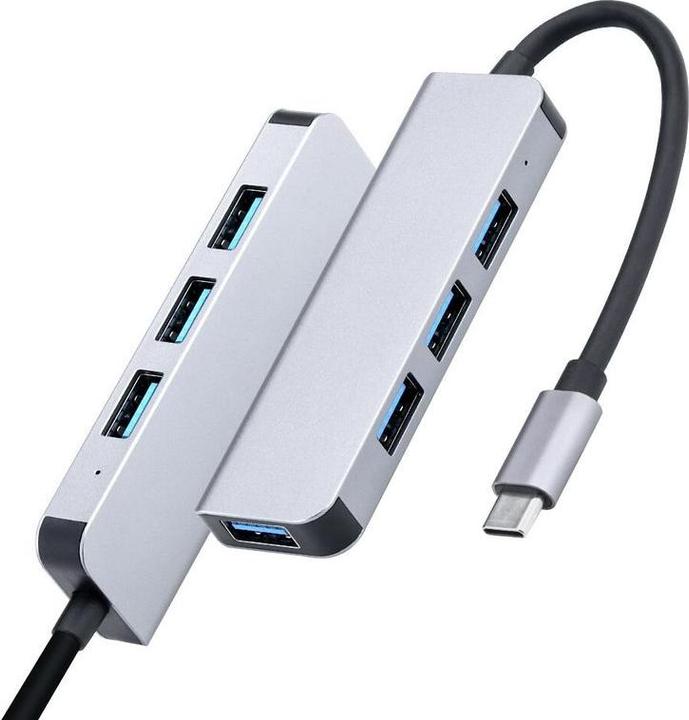 Actual product image Hermex Docking Station Multi USB Hub USB-C 4in1 USB-A 3.0/2.0 4-port (USB-C, 4 ports)