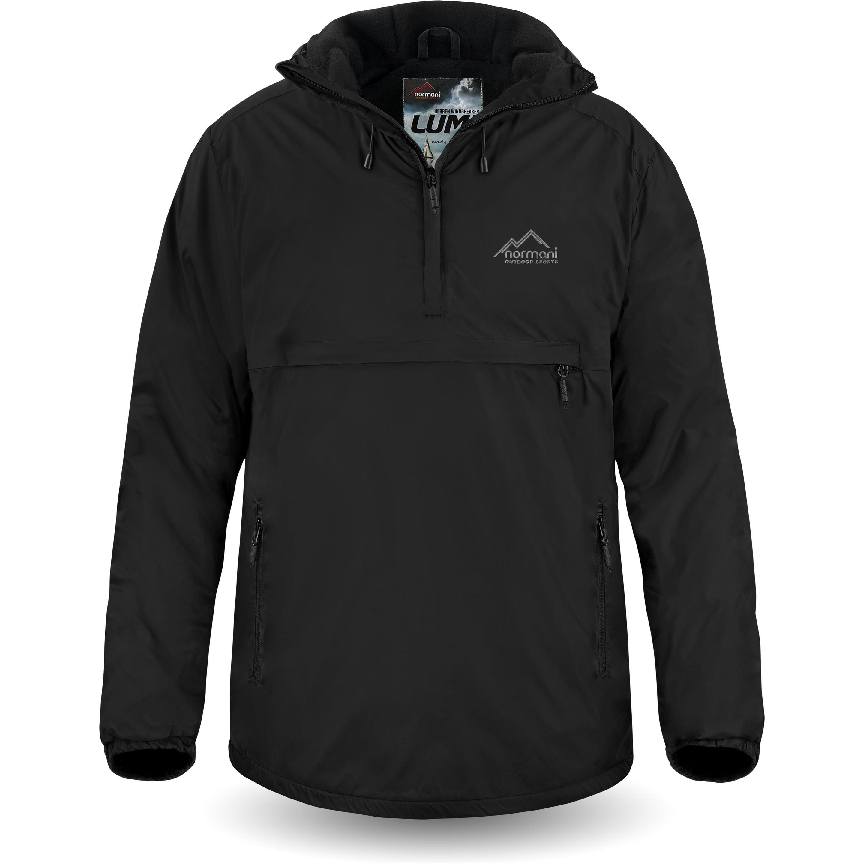 Normani, Herren, Jacke, Herren Windbreaker Lumi (3XL), Schwarz, 3XL