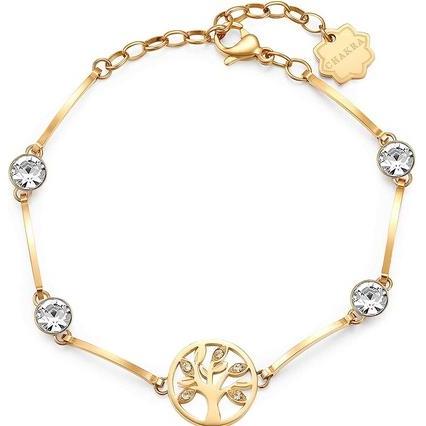 Brosway, Armschmuck, Gold-plated bracelet Tree of Life with crystals BHKB037