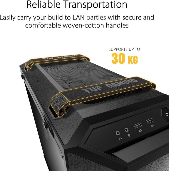 Actual product image ASUS TUF GT501 (ATX, mATX, Mini-ITX, E-ATX)