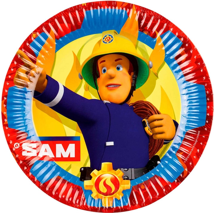 Produktbild Amscan Feuerwehrmann Sam Bordjes, 8tlg. (8 x)