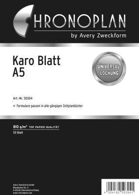 Chronoplan Geruit vel (A5)