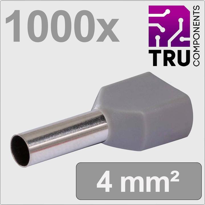 Actual product image Tru Components Twin wire end ferrules 4 mm² 1000 pcs