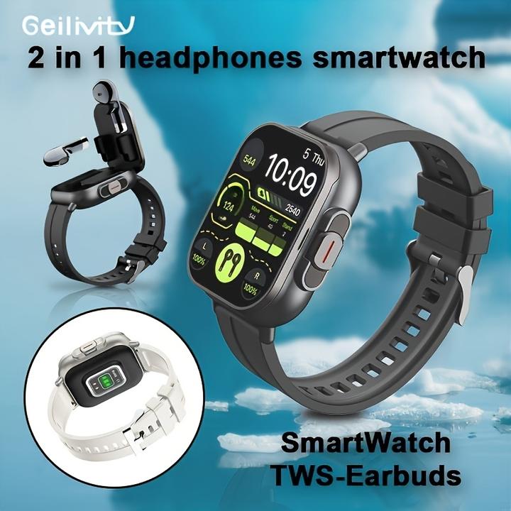 Actual product image PhoneLook GeiLiVity TWS Ohrhörer Smartwatch Sport Tracker Musikspiel Nachrichtenanzeige USB Aufladung (42 mm)