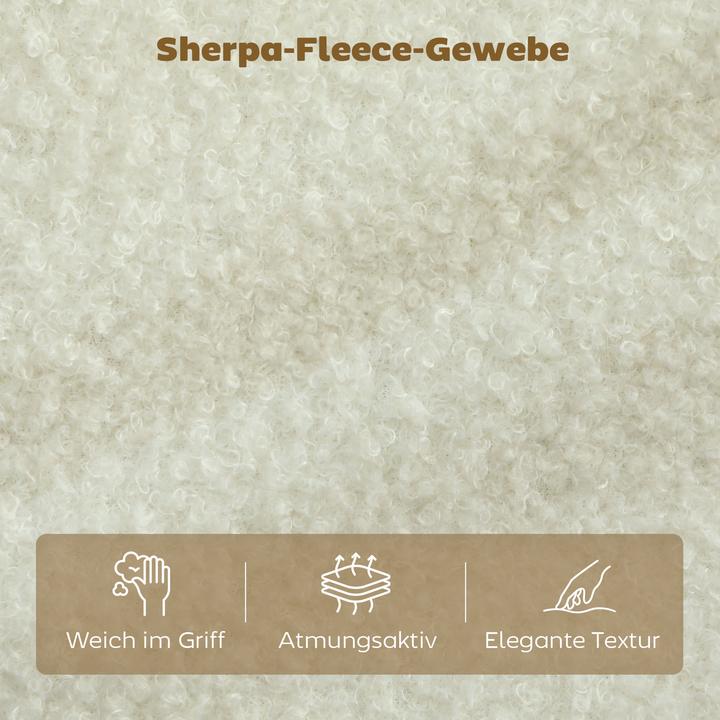 Produktbild Homcom Sofa Polyester, Eukalyptusholz Cremeweiss (2-Sitzer)