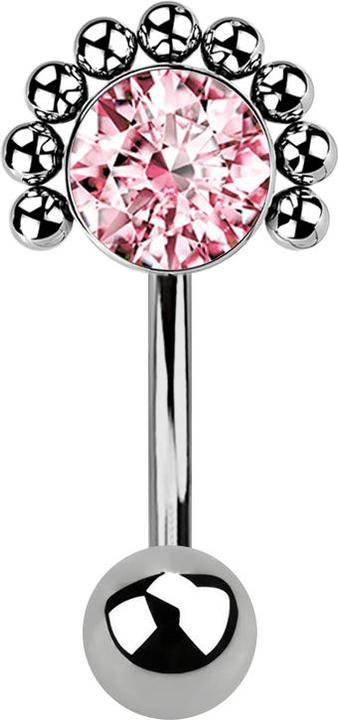 Image du produit Star Piercing selle or rose bouclier zigzag fontaine (Titane, sans laiton)