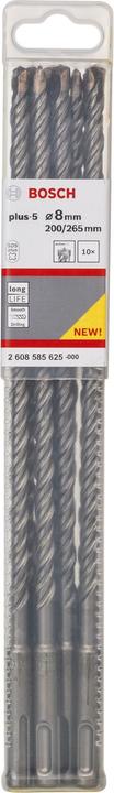 Produktbild Bosch Professional Zubehör Hammerbohrer SDS plus-5, 8 x 200 x 265 mm, 10er-Pack (8 mm)