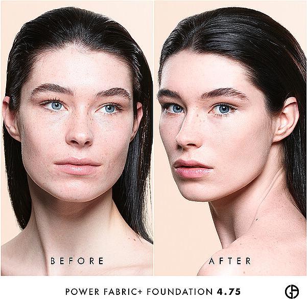 Actual product image Giorgio Armani Matt Makeup Power Fabric + ( Ultra Longwear Weightless Matte Foundation) 30ml - Shade: 4.75 (Camel)