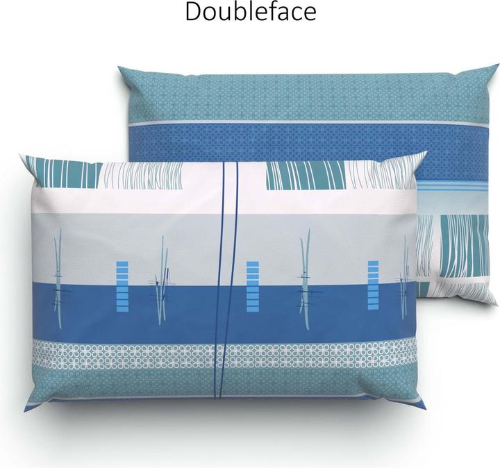 Image du produit Lotus Bettwaren Parure de lit Jersey Amalfi bleu (Taie d'oreiller, 65 x 100 cm)