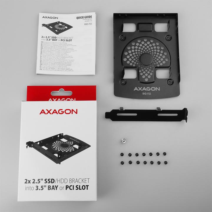 Produktbild Axagon RHD-225 Halterahmen für 2x 2,5" im 3,5" / PCI-Slot