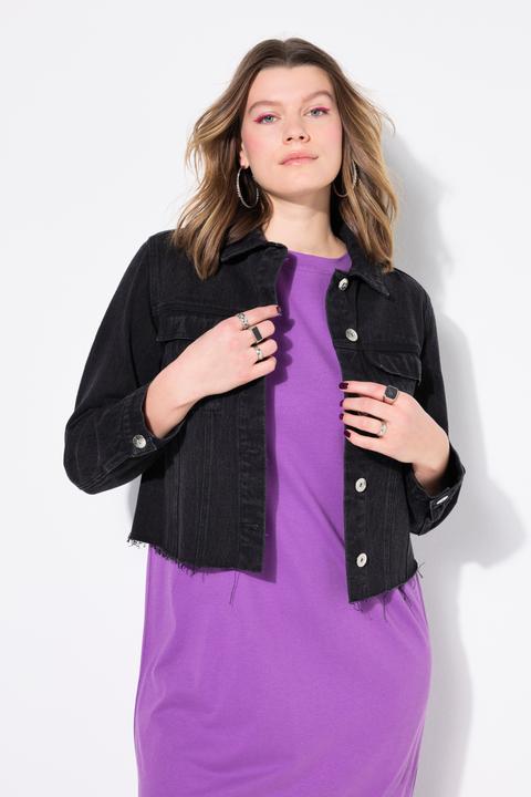 Produktbild Studio Untold Jeansjacke, cropped, cutted Saum (58)