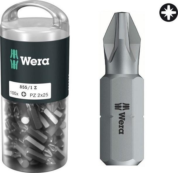 Produktbild Wera 855/1 Z PZ 2 x 25 mm DIY-Box (1=100) (Kreuz Pozidriv PZ)