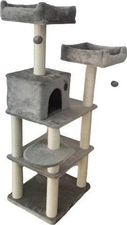 Actual product image Hoppy Pets CAT TREE HÖPPY 55X45X145CM (145 cm, Grey)
