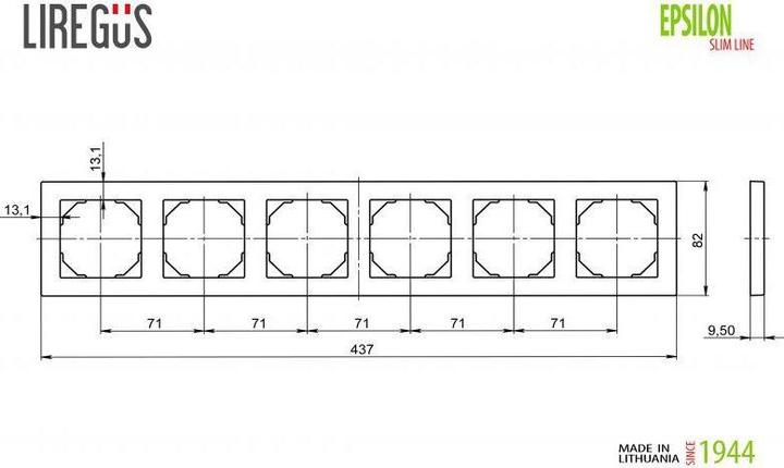 Produktbild Liregus FRAME K14-145-06 6P SLIM WHITE EPS (5)
