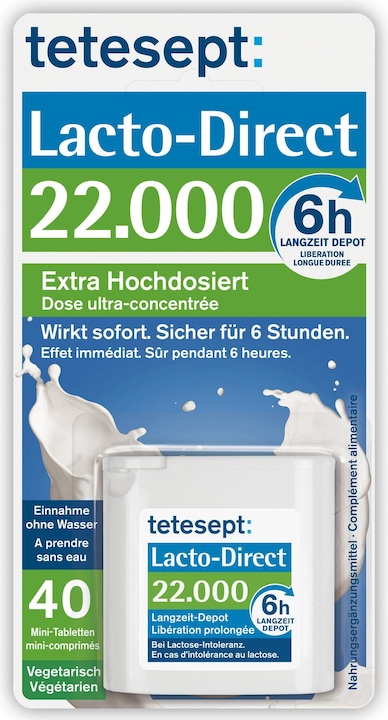 Image du produit Tetesept Lacto-Direct 22.000 (40 pièce(s), Cachets, 33 g)