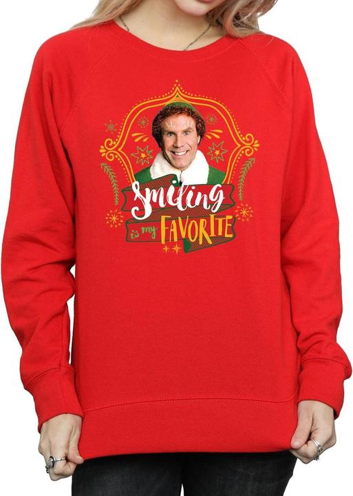 Actual product image Elf Womens/Ladies Buddy Smiling Sweatshirt (XXL)