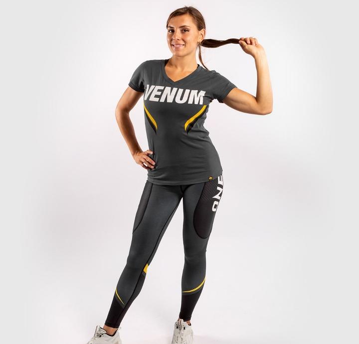 Image du produit Venum ONE FC Impact T-shirt - for women - Grey/Yellow (M)