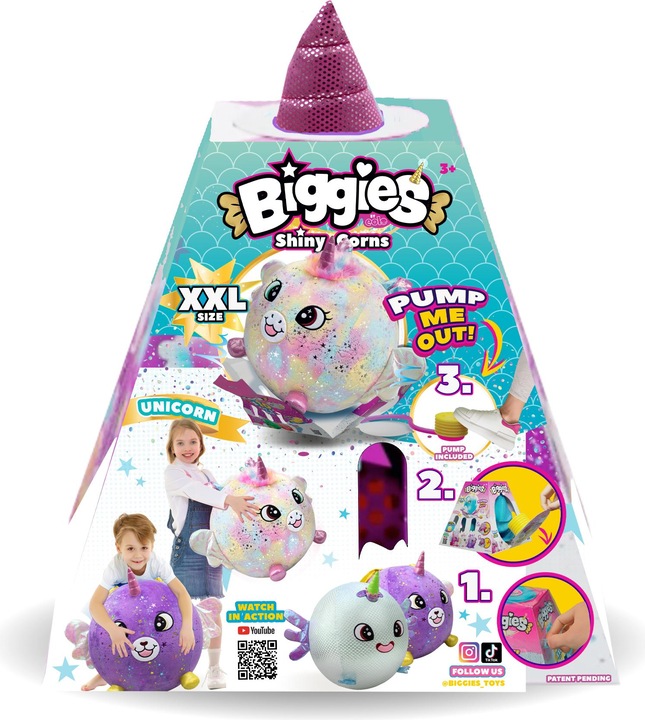 Immagine prodotto Moose Peluche gonfiabile unicorno arcobaleno Biggies