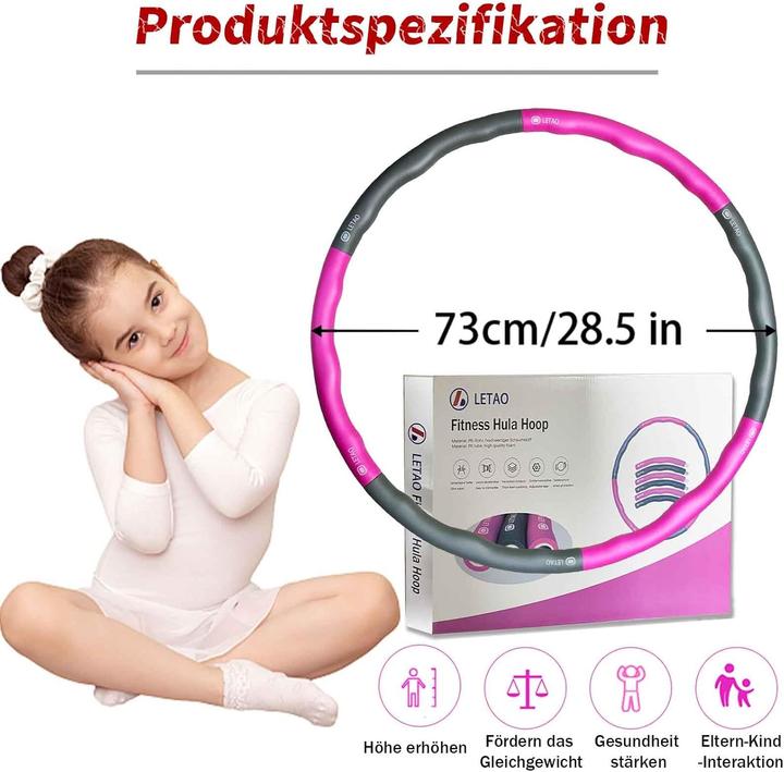 Produktbild Letao Hula Hoop Reifen für Kinder (73 cm)