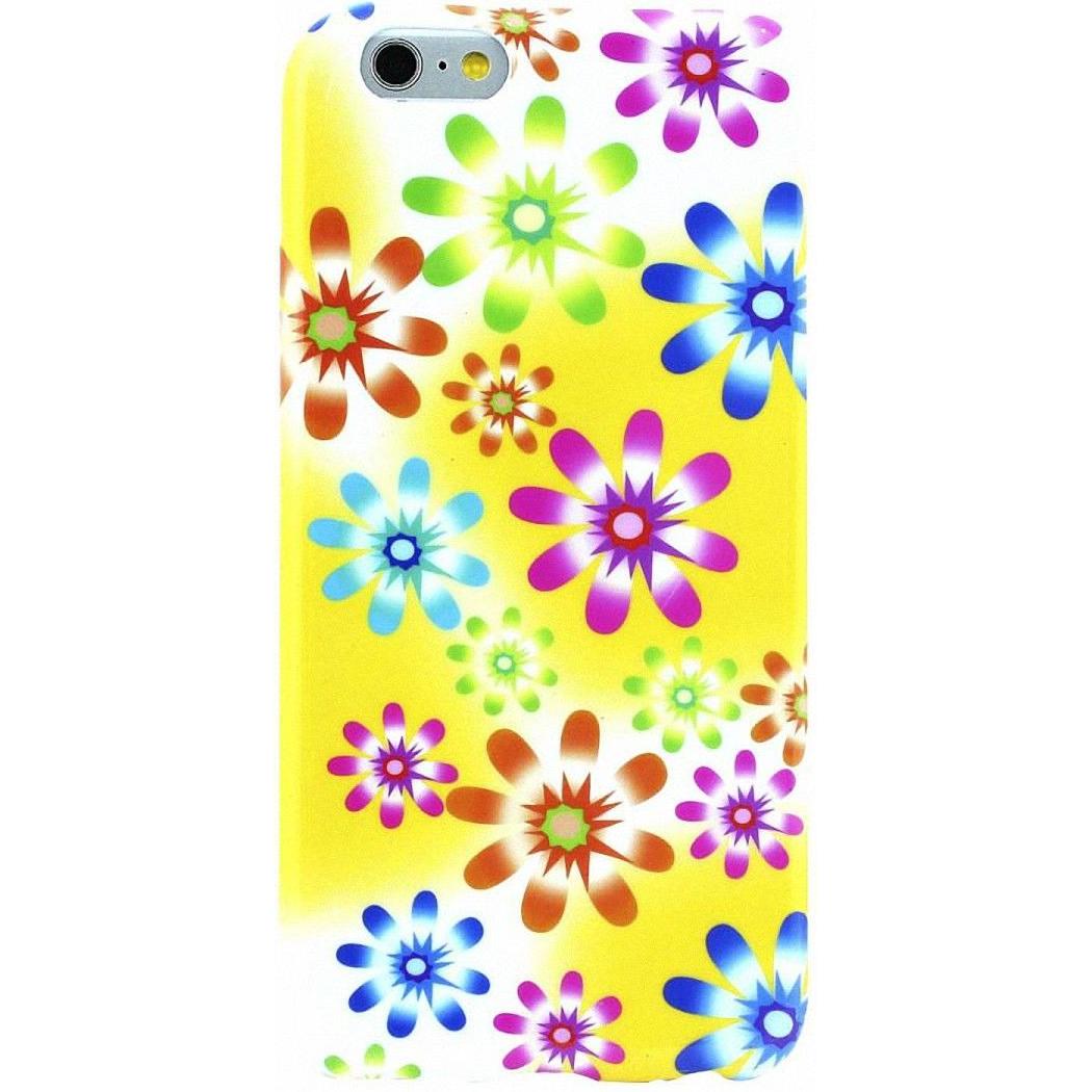 König Design Schutzhülle Handytasche Etuis TPU für Handy Apple iPhone 6 Plus Motiv Bunte Blumen (Apple iPhone 6 Plus), S...