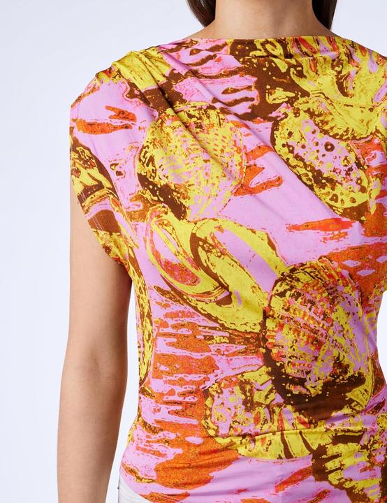 Actual product image Pinko Mirmiade Jersey Shirt Chemical Sea Print (XXS)