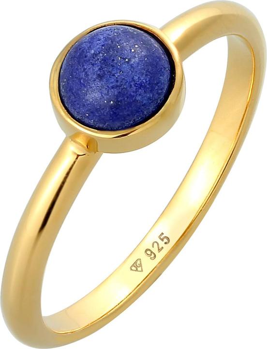 Elli PREMIUM Ring Lapis Lazuli Edelstein Solitär 925 Silber