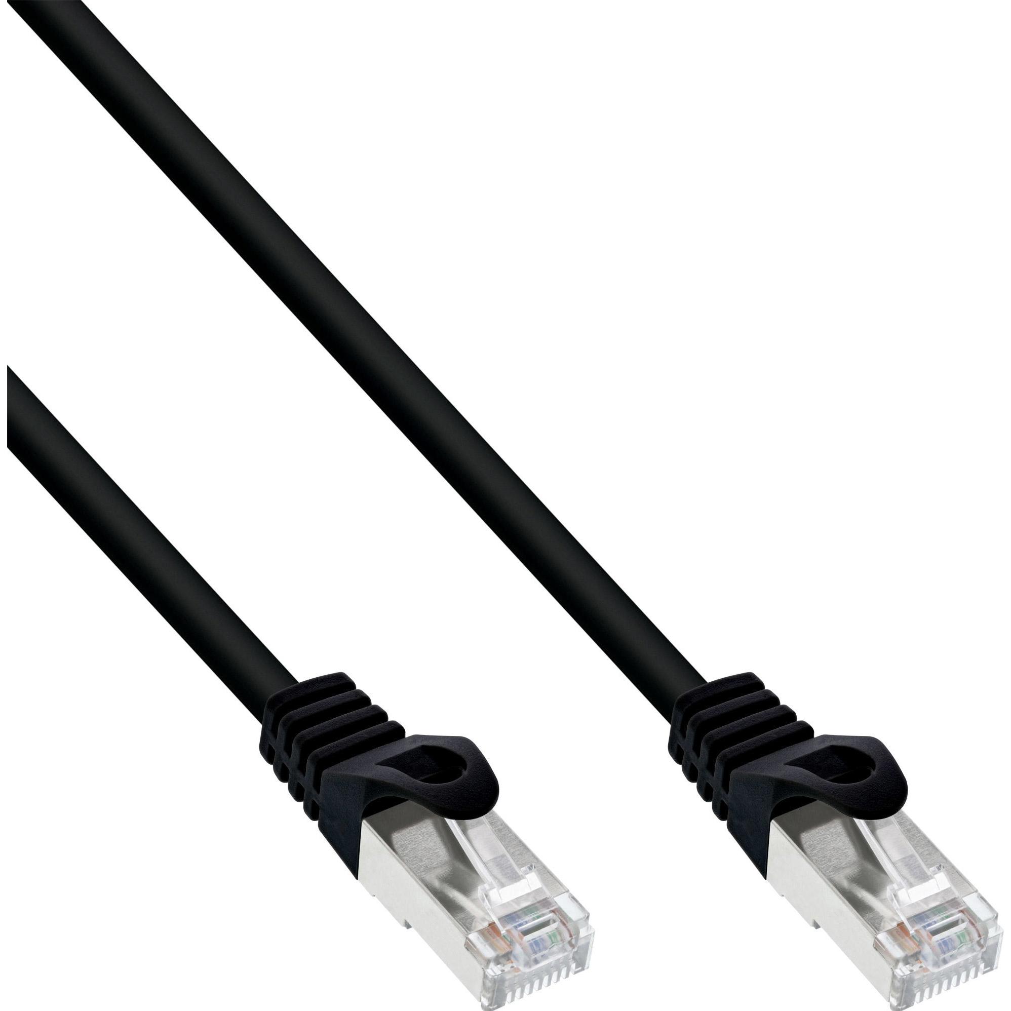 InLine Patchkabel Cat.5e SF/UTP schwarz 30m (SF/UTP, CAT5e, 30 m), Netzwerkkabel