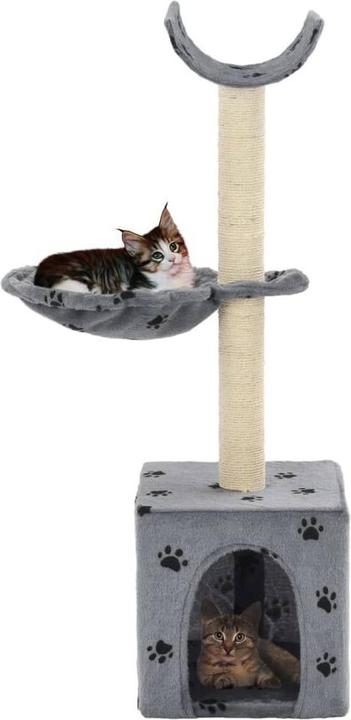 Actual product image vidaXL Kratzbaum (105 cm, Grey with paw pattern)