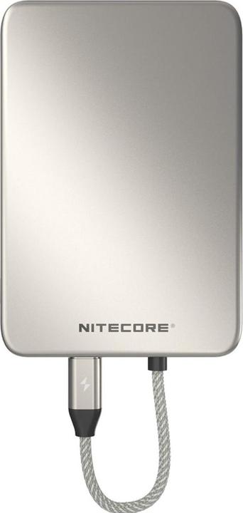 Actual product image Nitecore POCKET 5 Magnetic Ultra Thin Power Bank Titanium Gray (5000 mAh, 18 W)