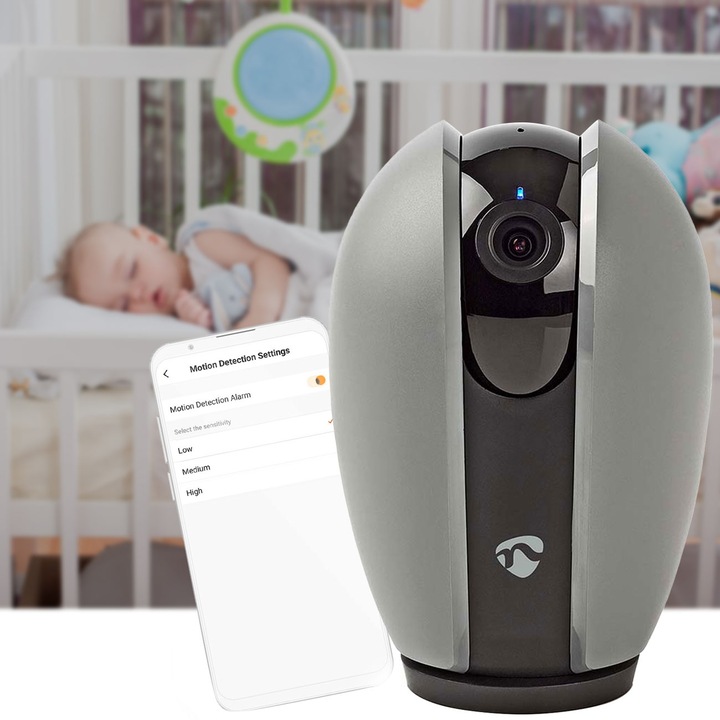 Actual product image Nedis WIFICI21CGY SmartLife Vnitřní Camera | Wi-Fi | Full HD 1080p | Náklon | (1920 x 1080 Pixels)