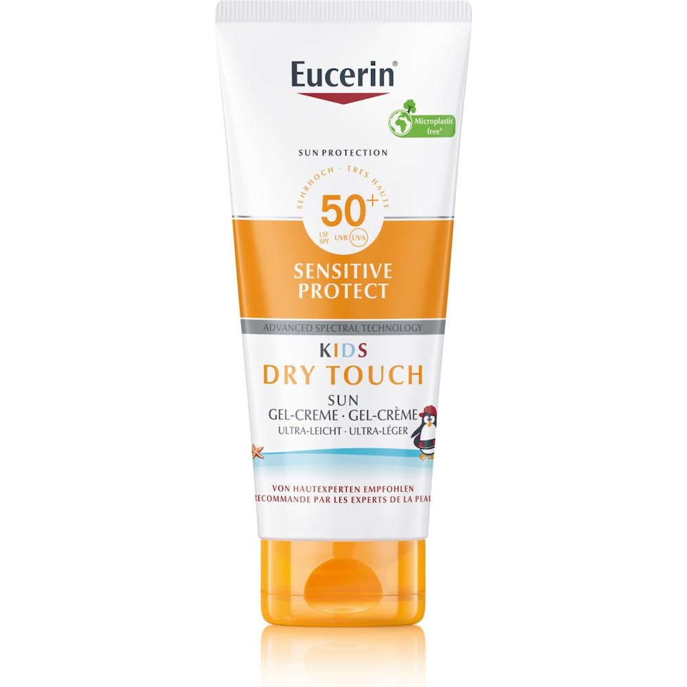 Eucerin, Sonnencreme, SUN KIDS Sensitive Protect Dry Touch LSF 50+ (Sonnencreme Gesicht, SPF 50+, 200 ml, 230 g)
