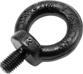 Safetex Eyebolt M12/20mm, black galvanised DIN 580
