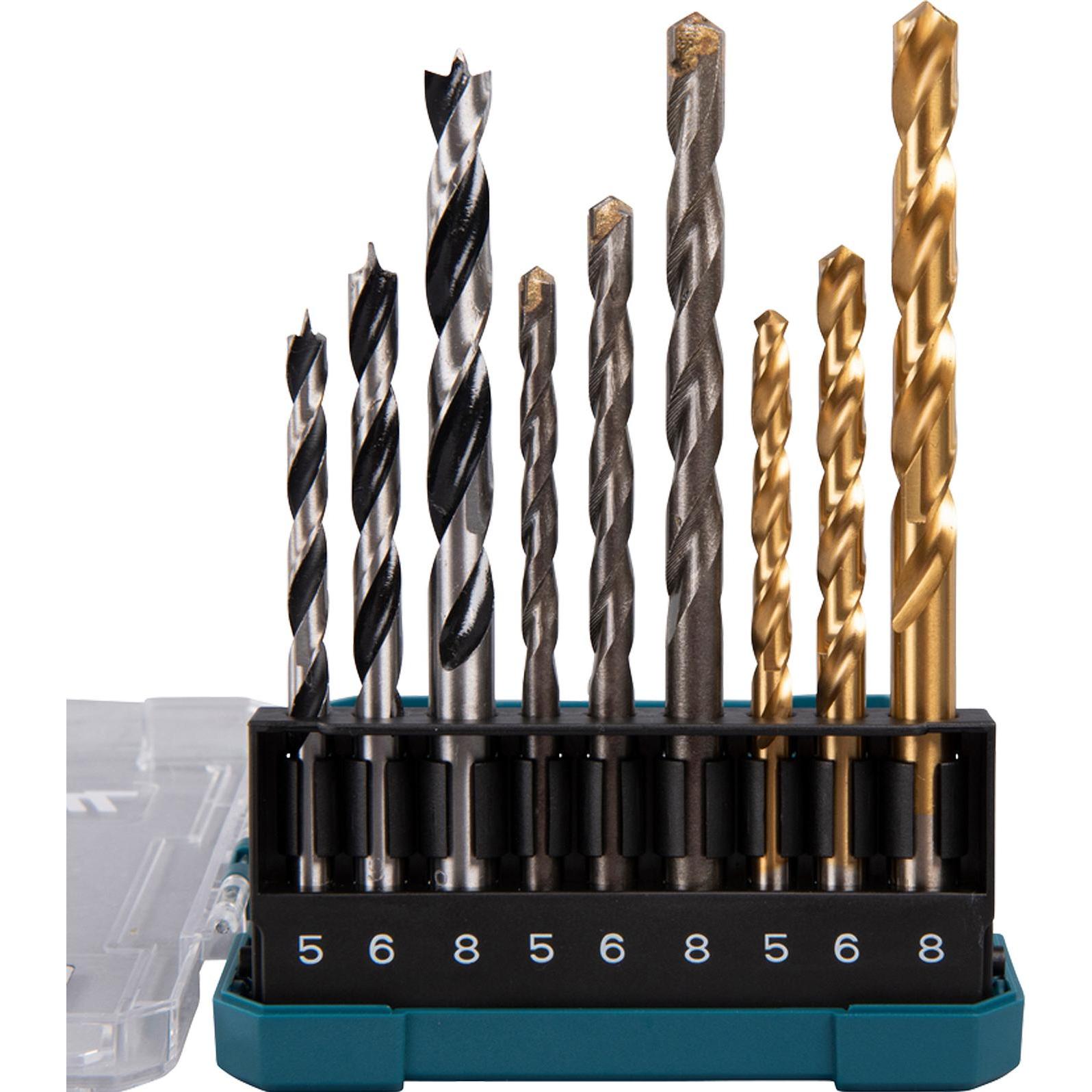 Makita, Bohrereinsatz, Bohrer Sortiment 9-tlg. (5, 6, 8 mm)
