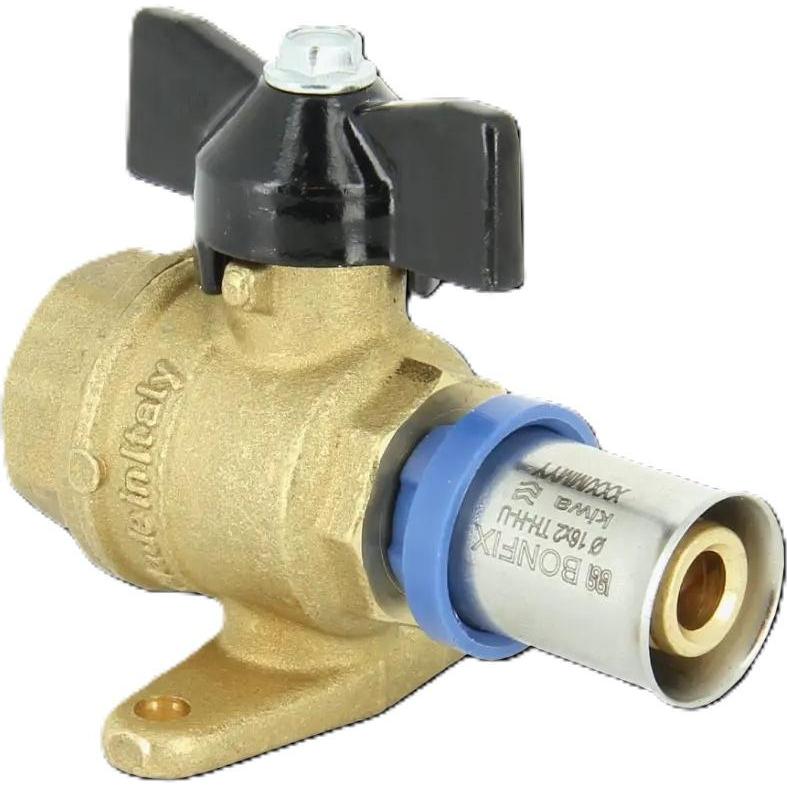 Bonfix, Tecnologia di connessione dei tubi, 2002510 Alu-Presskugelhahn 1/2" Innengewinde x 20 mm