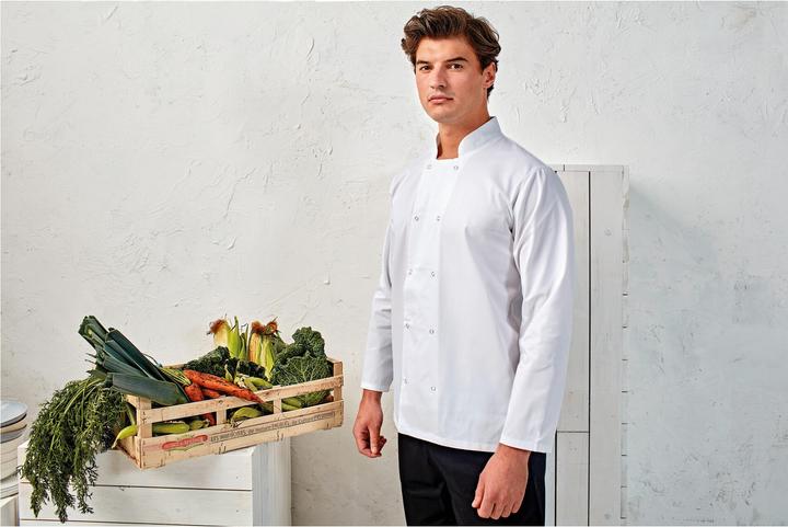 Actual product image Premier Kitchen jacket with snaps, long sleeves (L)